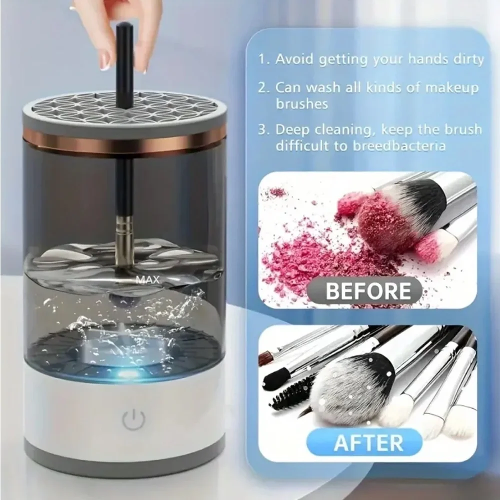 USB Electric Makeup Brush Cleaner Machine Automatic Cosmetic Brush Washer